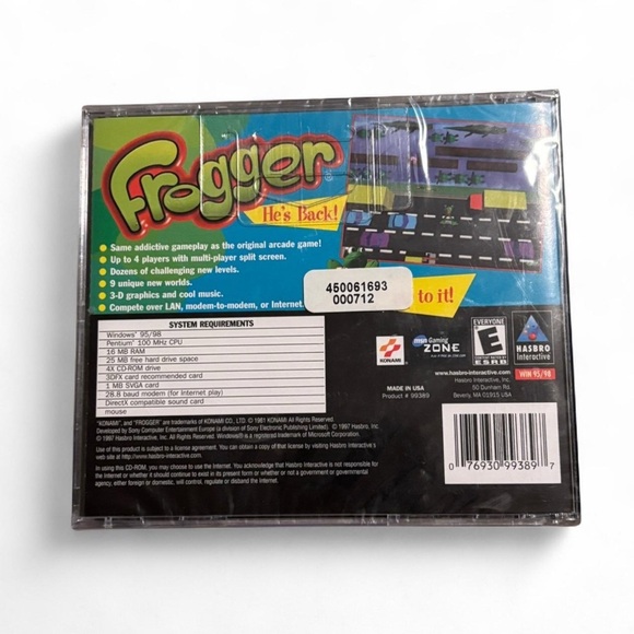 Frogger He’s Back! PC CD ROM Sealed New Hasbro Win 95/98 Retro 1997 Game - Picture 2 of 2